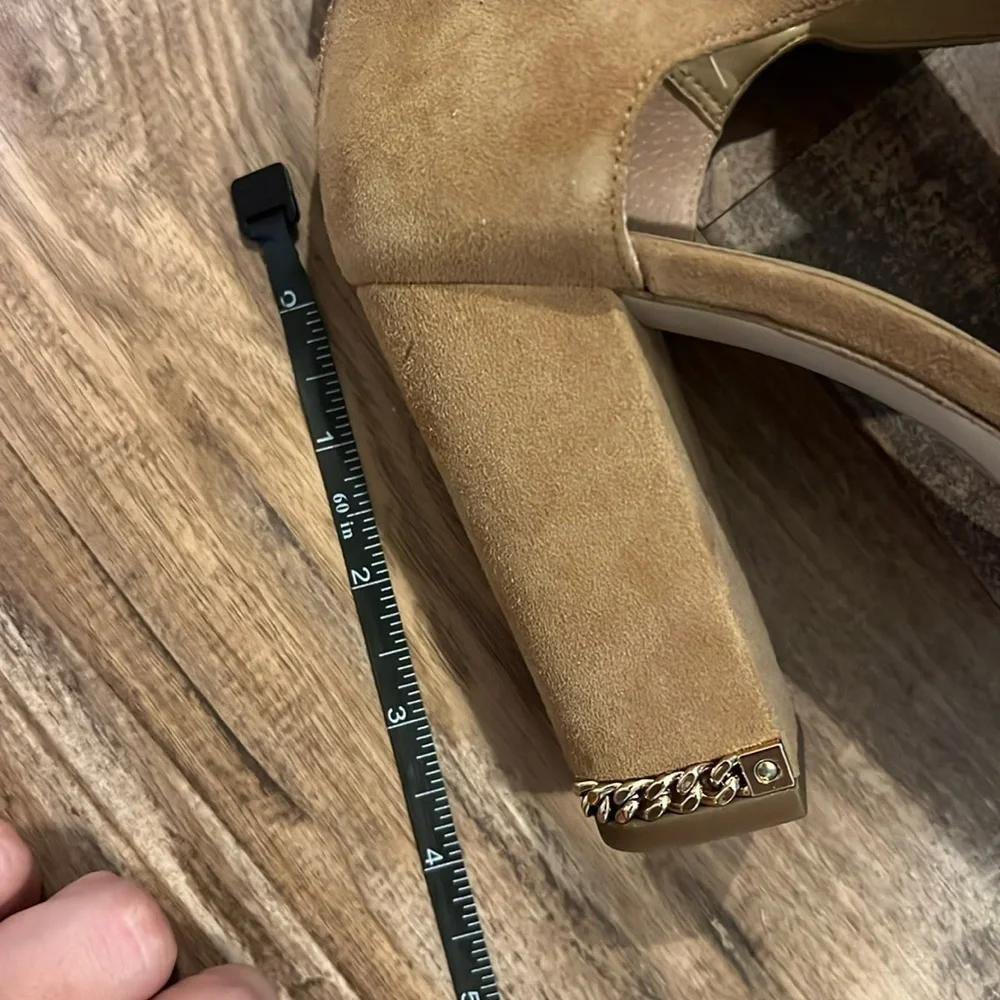 Michael Kors Sabrina Block Heel with chain detail